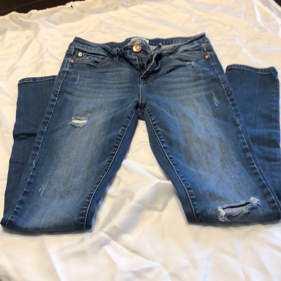 Kensie jeans size 27 distressed skinny - Picture 1 of 5